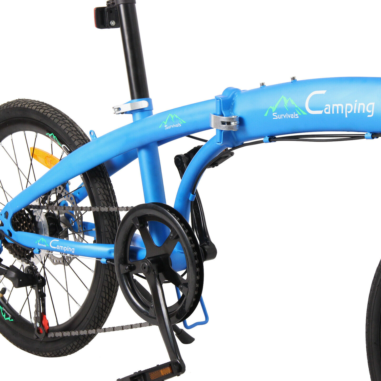20in Foldable Bicycle Bike High Carbon Steel Bearing Save Space Bicycle Blue - Fresh Stock Dated December 2025
