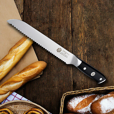 Kessaku Bread Knife Dynasty Series German HC Steel G10 Handle Full Tang, 8-Inch - Fresh Stock Dated January 2026
