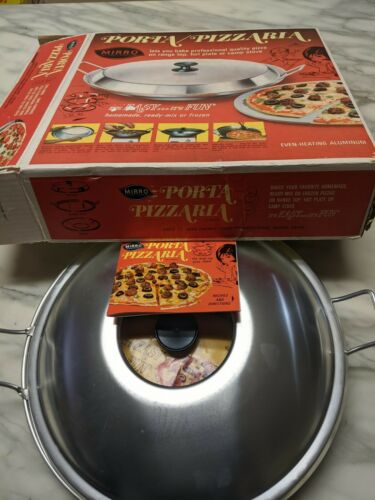 VINTAGE MIRRO ALUMINUM PORTA PIZZARIA HOT PLATE CAMP STOVE PIZZA PLATE UNUSED - Fresh Stock Dated February 2026