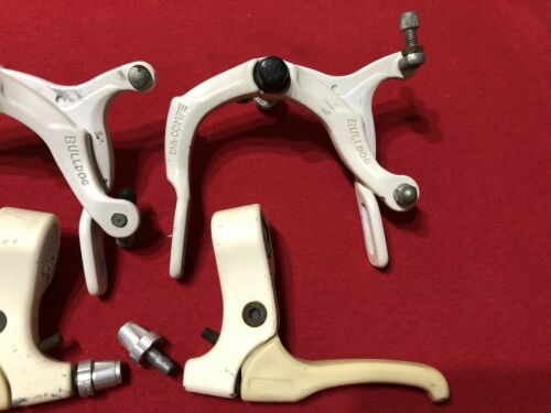 DIA COMPE BULLDOG WHITE BRAKE CALIPERS LEVERS OFF A 1993 DYNO AIR OLD SCHOOL BMX - Fresh Stock Dated December 2025