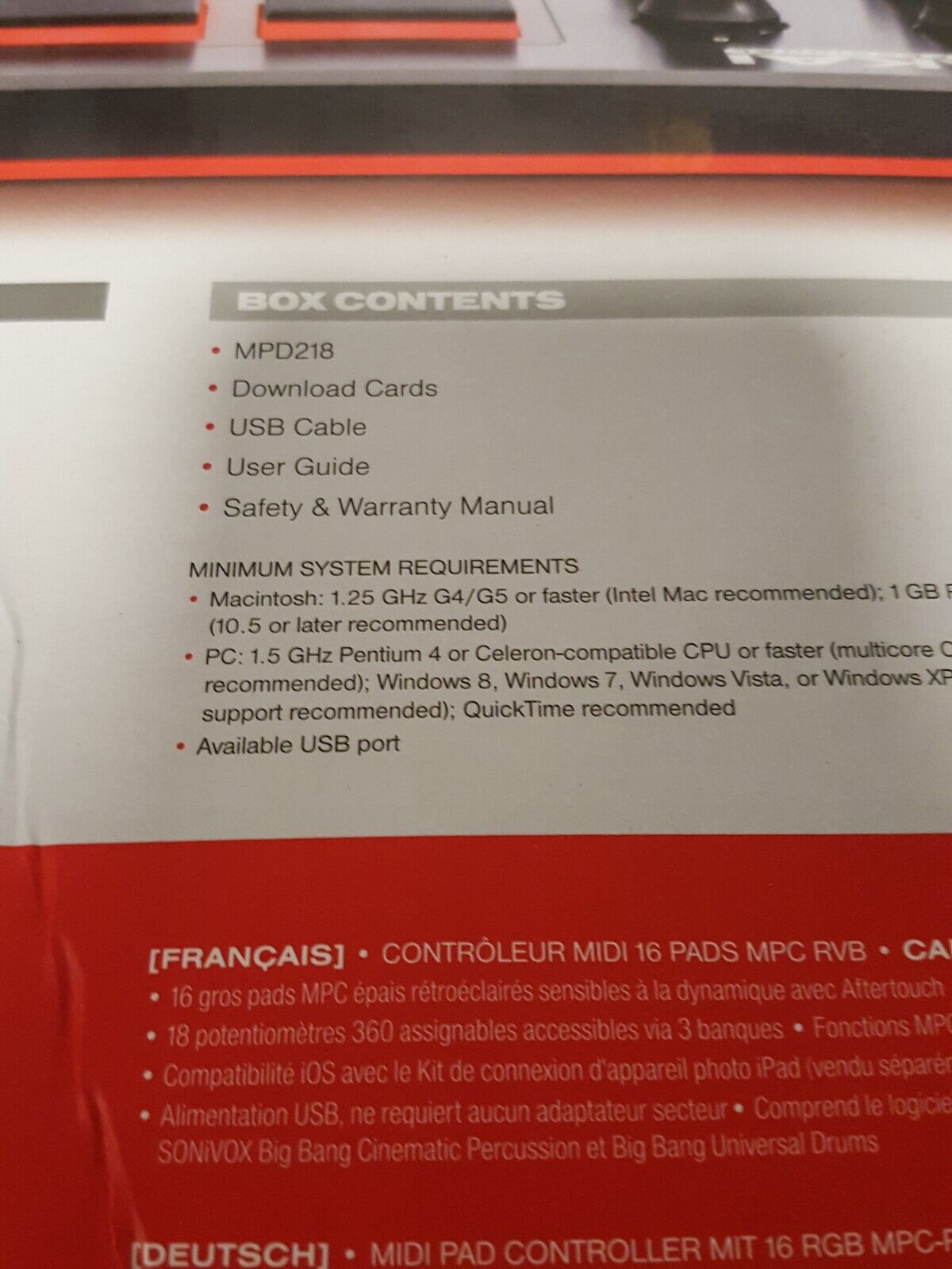 AKAI Professional Midi Pad Controller With 16 MPC Pads - MPD218 - Fresh Stock Dated December 2025