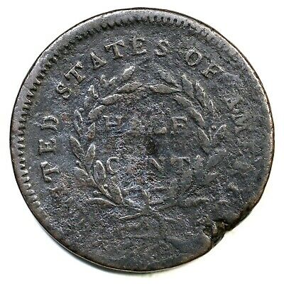 1794 C-9 R-2 Liberty Cap Half Cent Coin 1/2c - Fresh Stock Dated December 2025