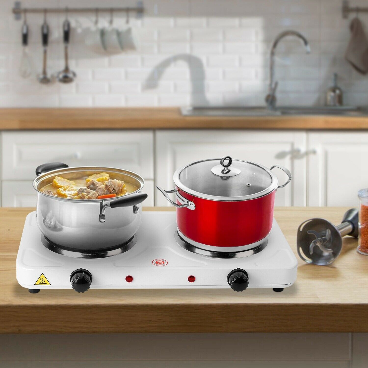 iNOVA 2000W Cast Iron Electric Hot Plate Double Burner Kitchen Cooking Stove US - Fresh Stock Dated February 2026