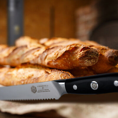 Kessaku Bread Knife Dynasty Series German HC Steel G10 Handle Full Tang, 8-Inch - Fresh Stock Dated January 2026