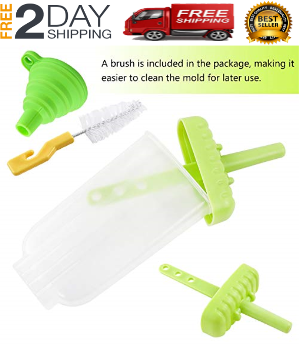 Moldes De Silicona Reutilizable Para Helados Paletas Hacer Helado Molde Maquina - Fresh Stock Dated January 2026