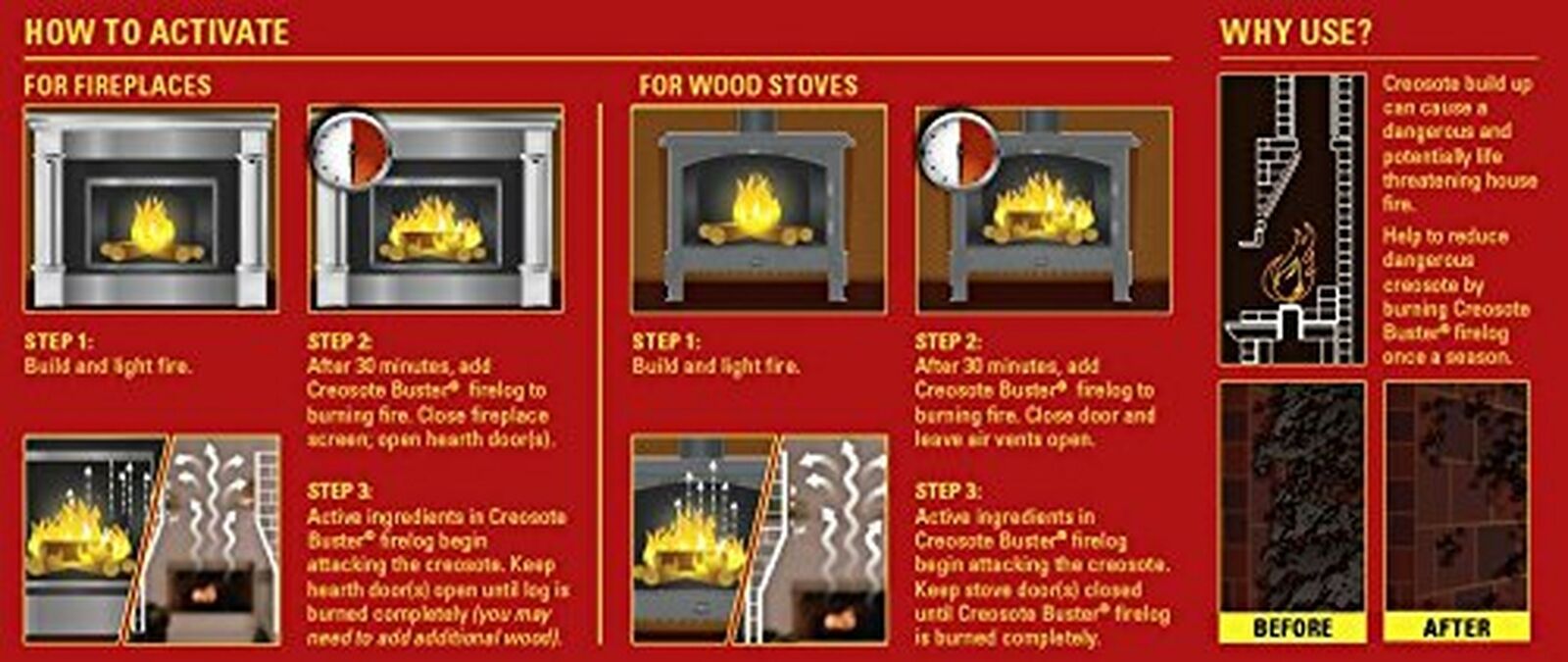 Pine Mountain 4152501500 First Alert Creosote Buster Chimney Cleaning Safety ... - Fresh Stock Dated January 2026