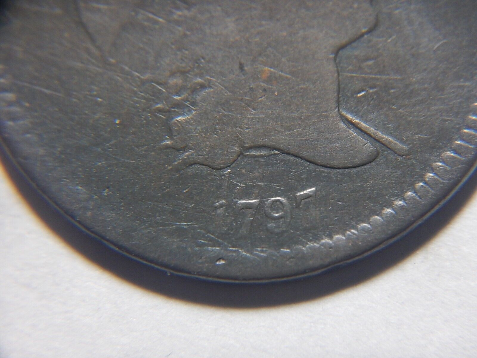 Half cent/penny 1797 Cohen 1 collector coin late die state cracks/swells - Fresh Stock Dated December 2025