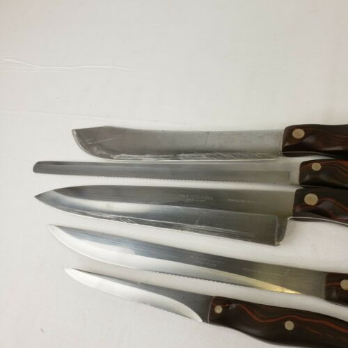 Vintage CUTCO 7 Piece Knife Set #1021 1022 1023 1024 1025 1028 Fork Wall Rack - Fresh Stock Dated January 2026