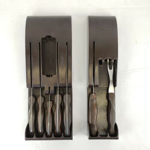 Vintage CUTCO 7 Piece Knife Set #1021 1022 1023 1024 1025 1028 Fork Wall Rack - Fresh Stock Dated January 2026