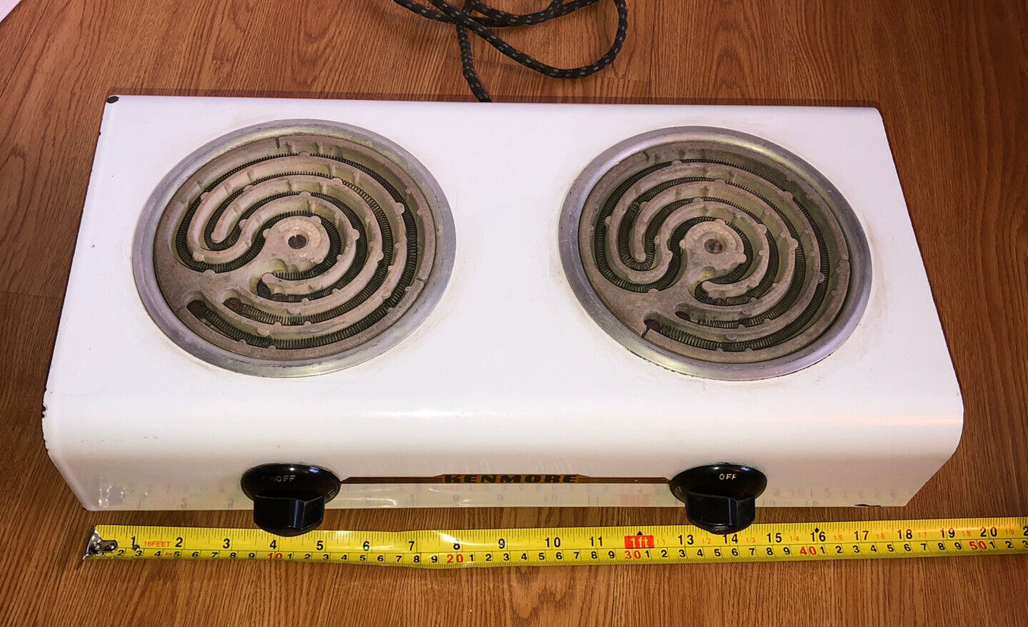 Vintage Kenmore 2 Burner Portable Electric Stove Hot Plate White Enamel Working - Fresh Stock Dated February 2026