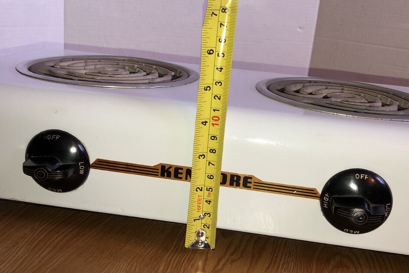 Vintage Kenmore 2 Burner Portable Electric Stove Hot Plate White Enamel Working - Fresh Stock Dated February 2026