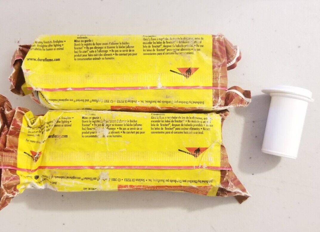 2- large 7oz Duraflame® Firestart & matches Fire Lighters Large Log Quickstart - Fresh Stock Dated January 2026