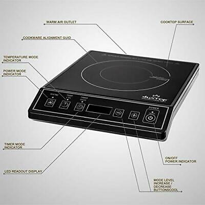 1800W Portable Induction Cooktop Countertop Burner 9100MC/BT-M20B Black - Fresh Stock Dated February 2026