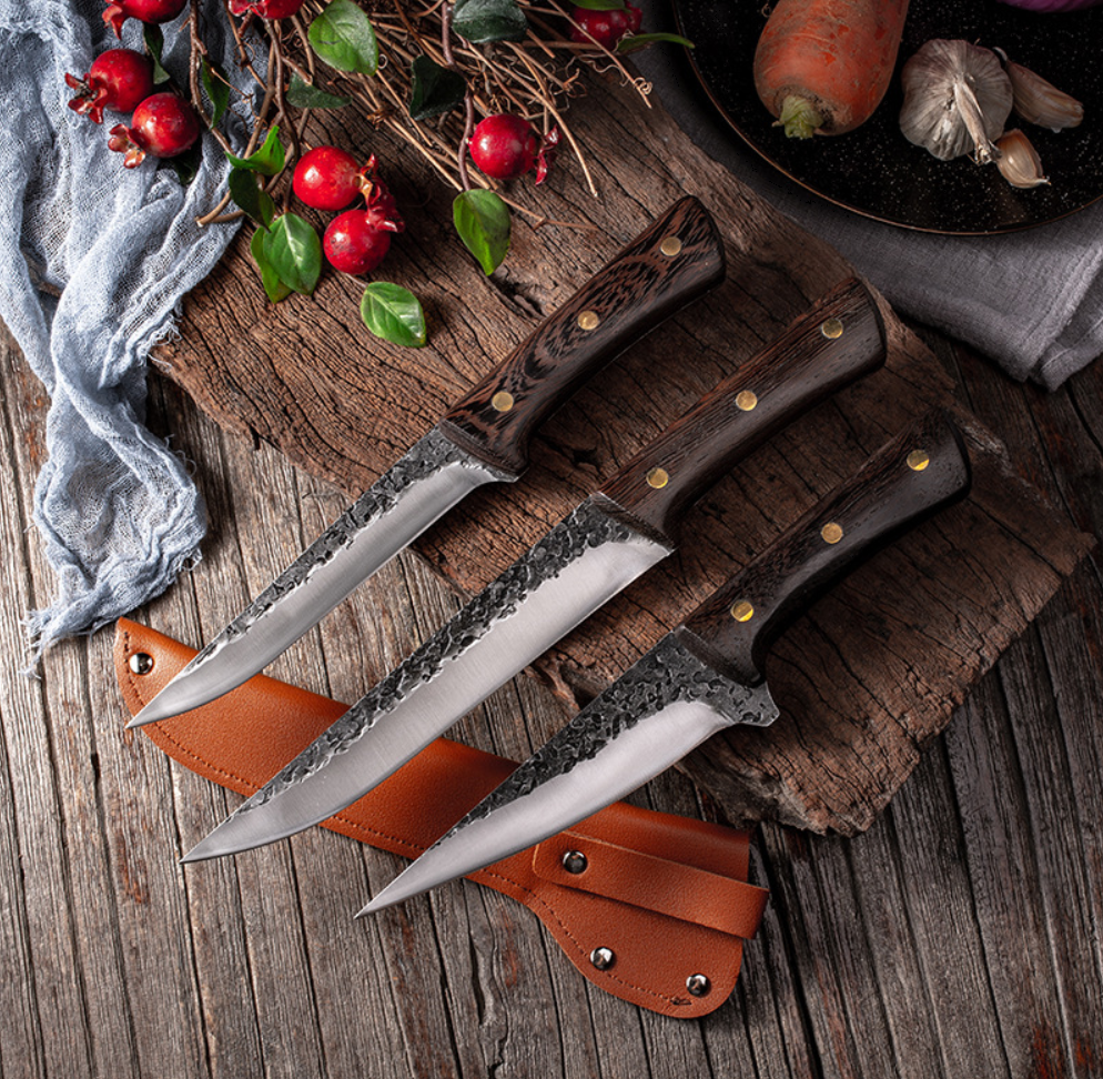 High Quality Kitchen Chef Knife Knives Hand Forged Steel Wood Handle Handmade Se - Fresh Stock Dated February 2026