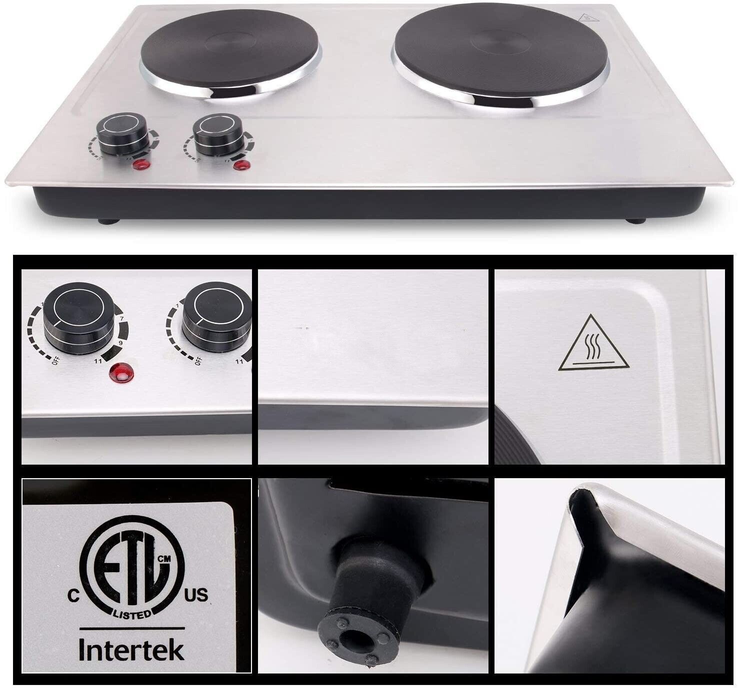 Estufa Electrica 2 Hornillas Portatil Moderna Para Casa Oficina Negocio Cocina + - Fresh Stock Dated February 2026