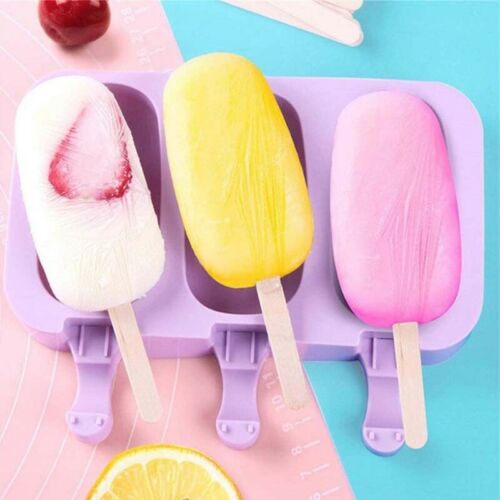 Cell Popsicle Mold Silicone DIY Frozen Ice Cream Mold Ice Lolly Pop Maker Purple - Fresh Stock Dated February 2026