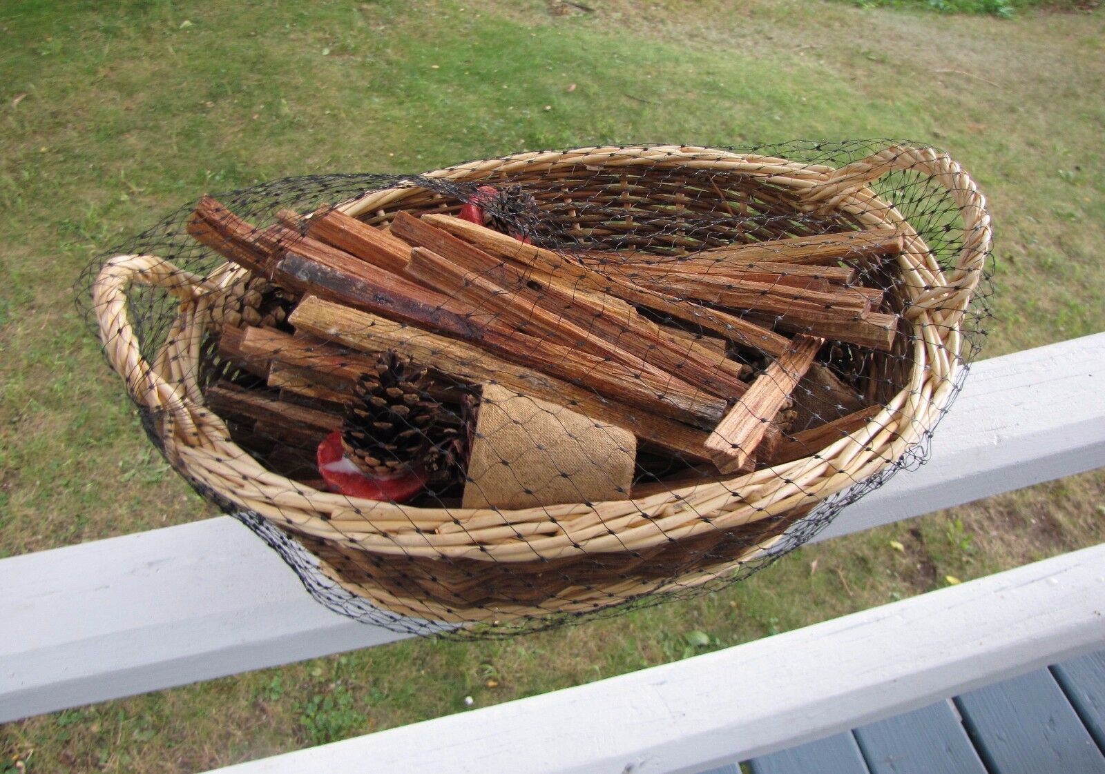4lbs + Basket of Fat Wood Fireplace Hearth Kindling Wax Pine Cone Fire Starters - Fresh Stock Dated January 2026