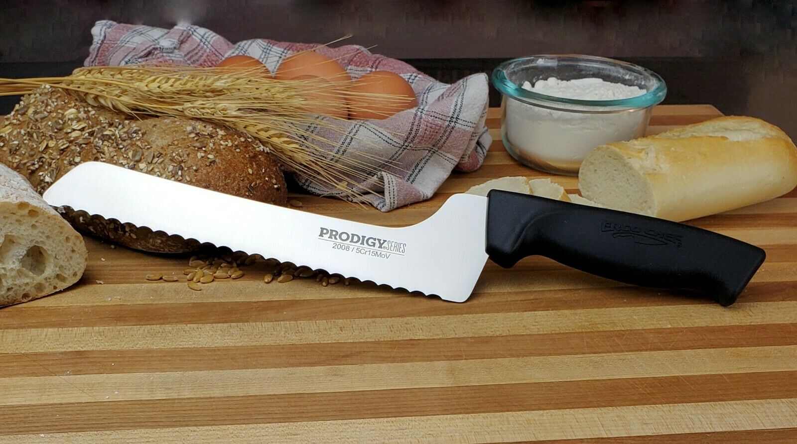 9 Pc Chef Knife Set Knife Carry bag knife edge guards Prodigy Series Ergo Chef - Fresh Stock Dated February 2026