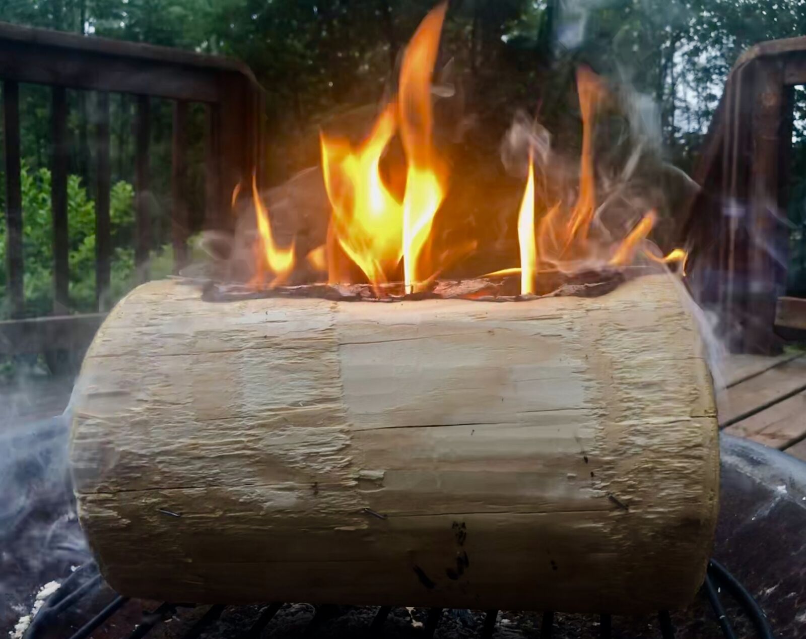TimberTote TripleTorch One Log Campfire Fire Wood Log with 3 Chimneys (2 Pack) - Fresh Stock Dated January 2026