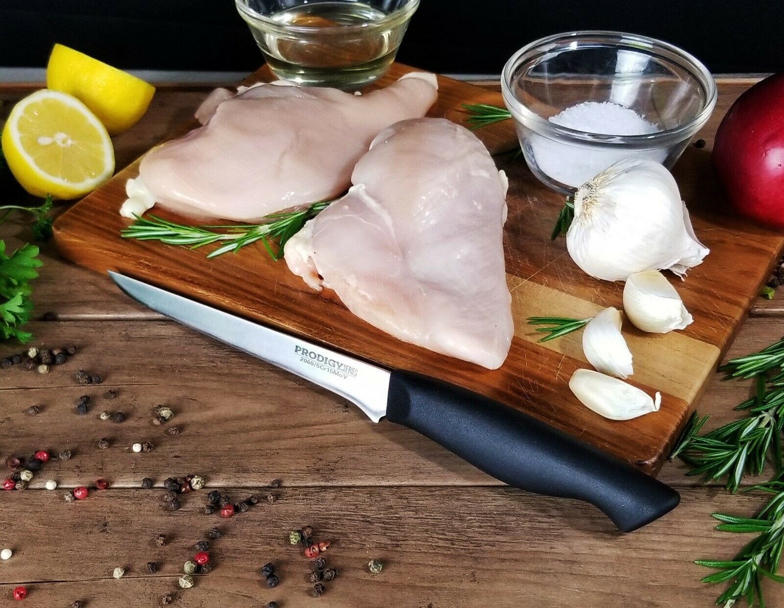 9 Pc Chef Knife Set Knife Carry bag knife edge guards Prodigy Series Ergo Chef - Fresh Stock Dated February 2026