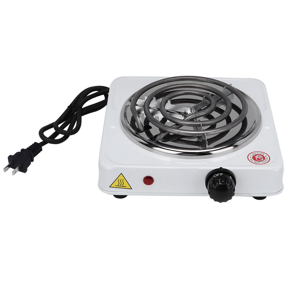 1000W Home Mini Electric Stove Heater Heating Plate White (US Plug 110V) JY - Fresh Stock Dated February 2026