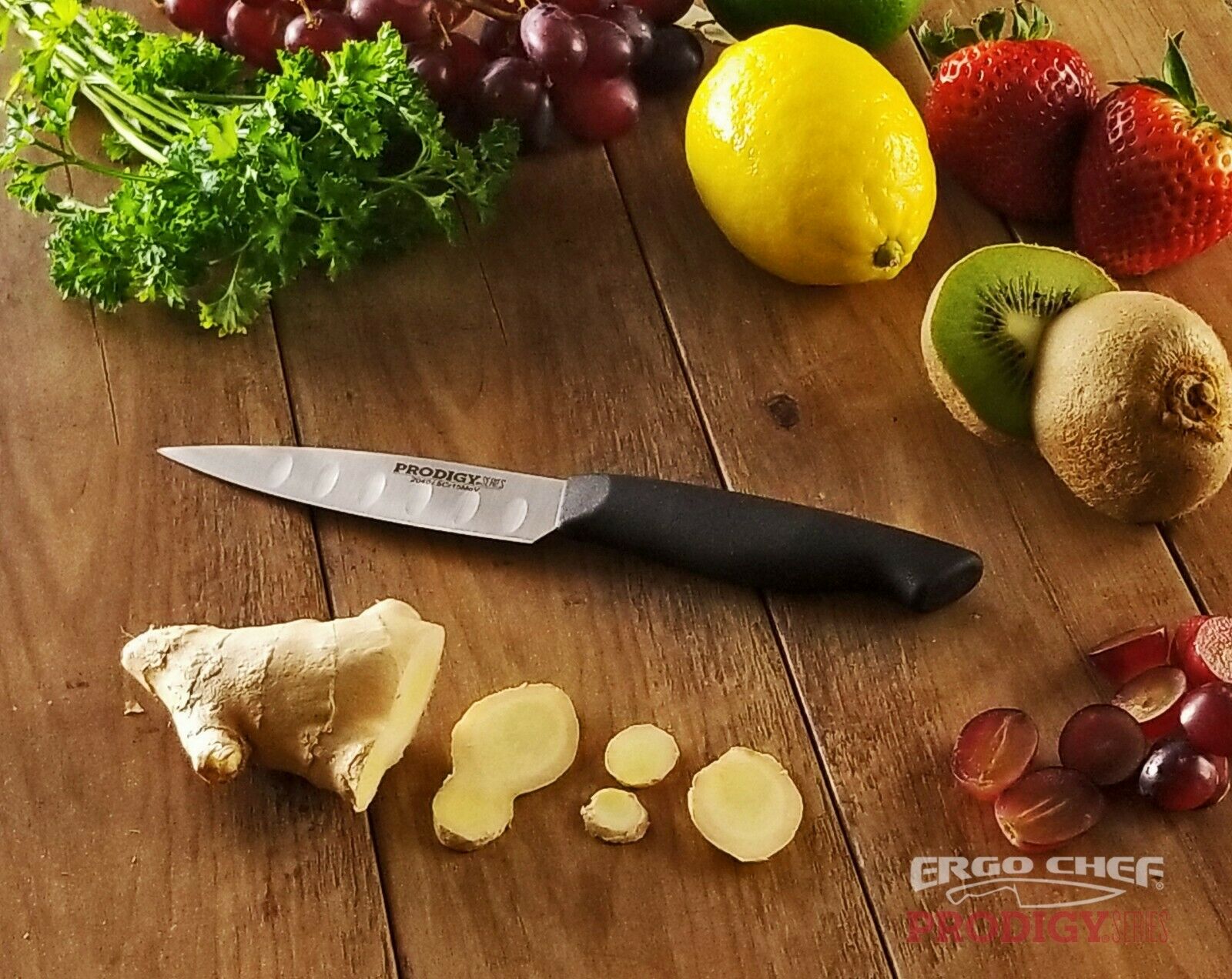 9 Pc Chef Knife Set Knife Carry bag knife edge guards Prodigy Series Ergo Chef - Fresh Stock Dated February 2026