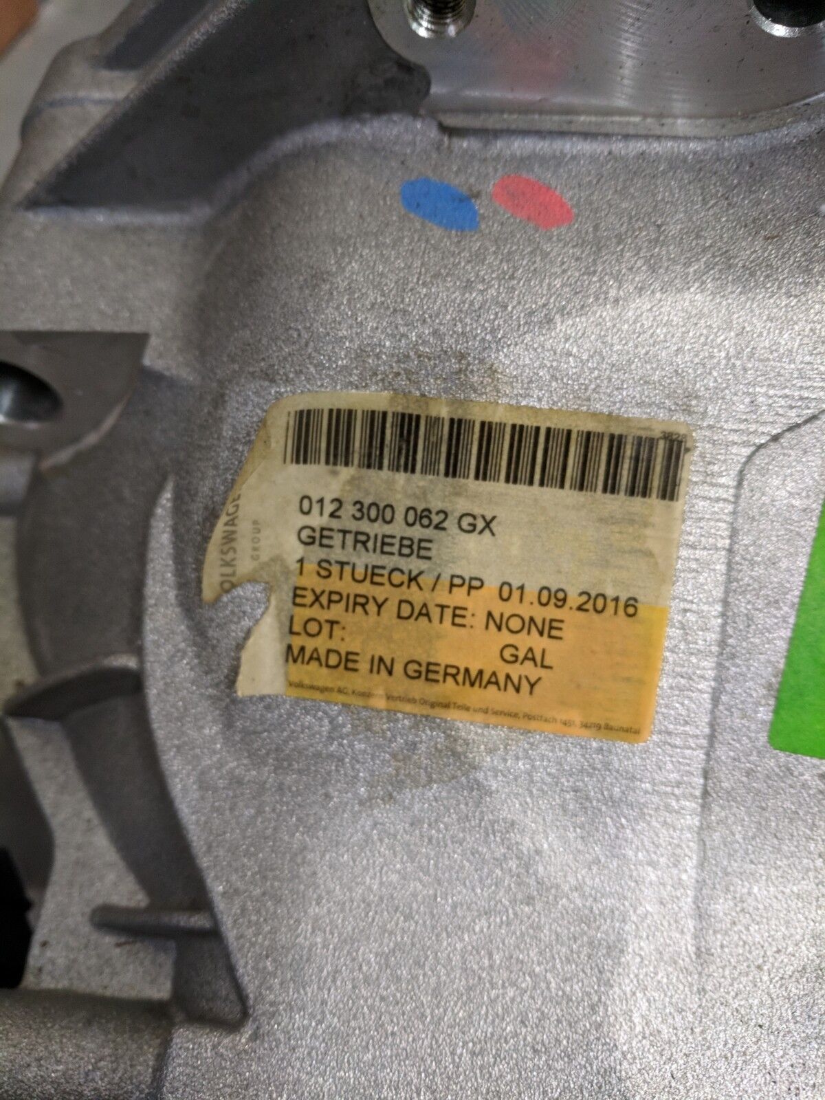 Volkswagen 5-Speed Manual Transmission VAG 012 300 061 GX FOR PARTS AS IS - Fresh Stock Dated January 2026