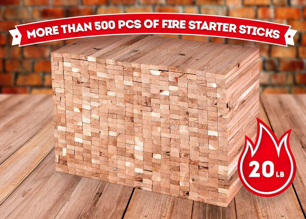 Firewood Sticks – Kindling Fire Starter Natural 100% Wood Stove Bonfire 17.5LBS. - Fresh Stock Dated January 2026