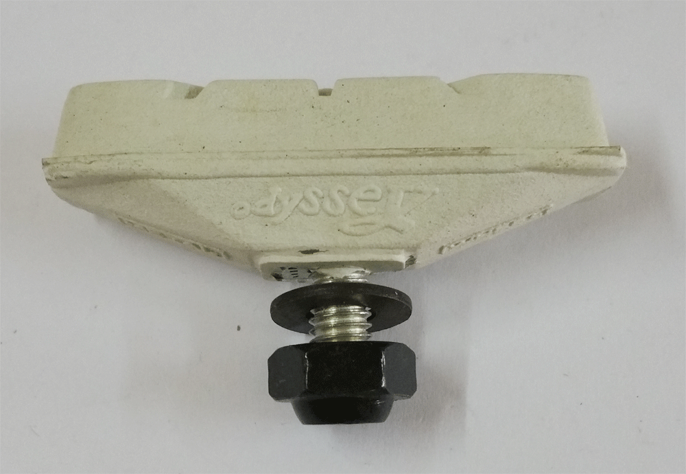 ODYSSEY Pitbull-Triax Vintage Retro Brake Shoes Old School NOS Freestyle WHITE - Fresh Stock Dated December 2025