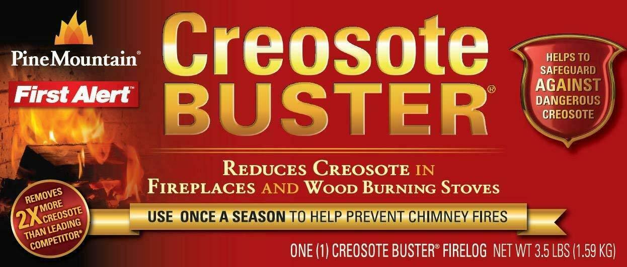 Pine Mountain Creosote Buster Chimney Cleaning Safety Firelog, 1 Log - Fresh Stock Dated January 2026