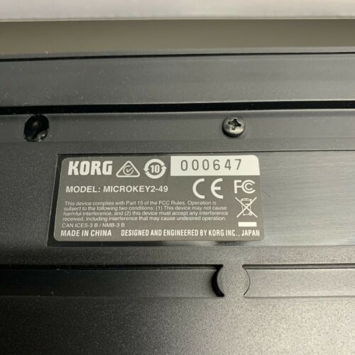 Korg microKEY2 49 Key USB Powerable Compact MIDI Controller Keyboard - Fresh Stock Dated December 2025