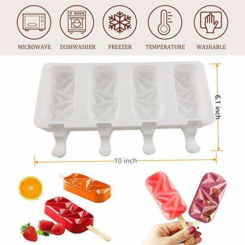 Winerming Toddler Popsicle Mold 2pcs Silicone Popsicle Molds Homemade Diamond... - Fresh Stock Dated February 2026