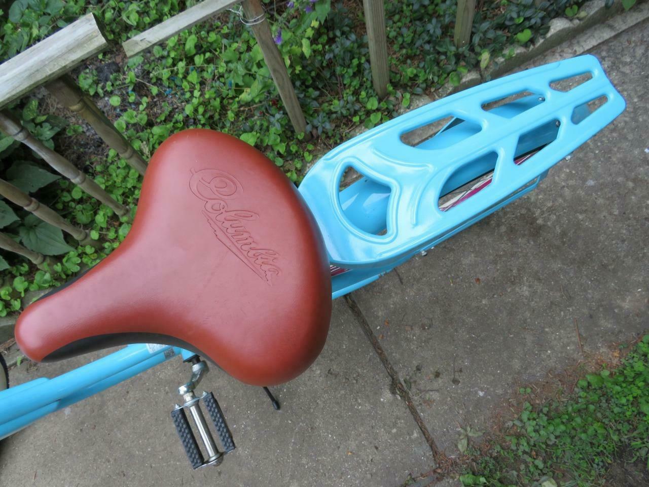 Women’s 1952 Columbia Deluxe Blue/Pink 26″ Bike Beach Cruiser Repro PICK UP ONLY - Fresh Stock Dated December 2025