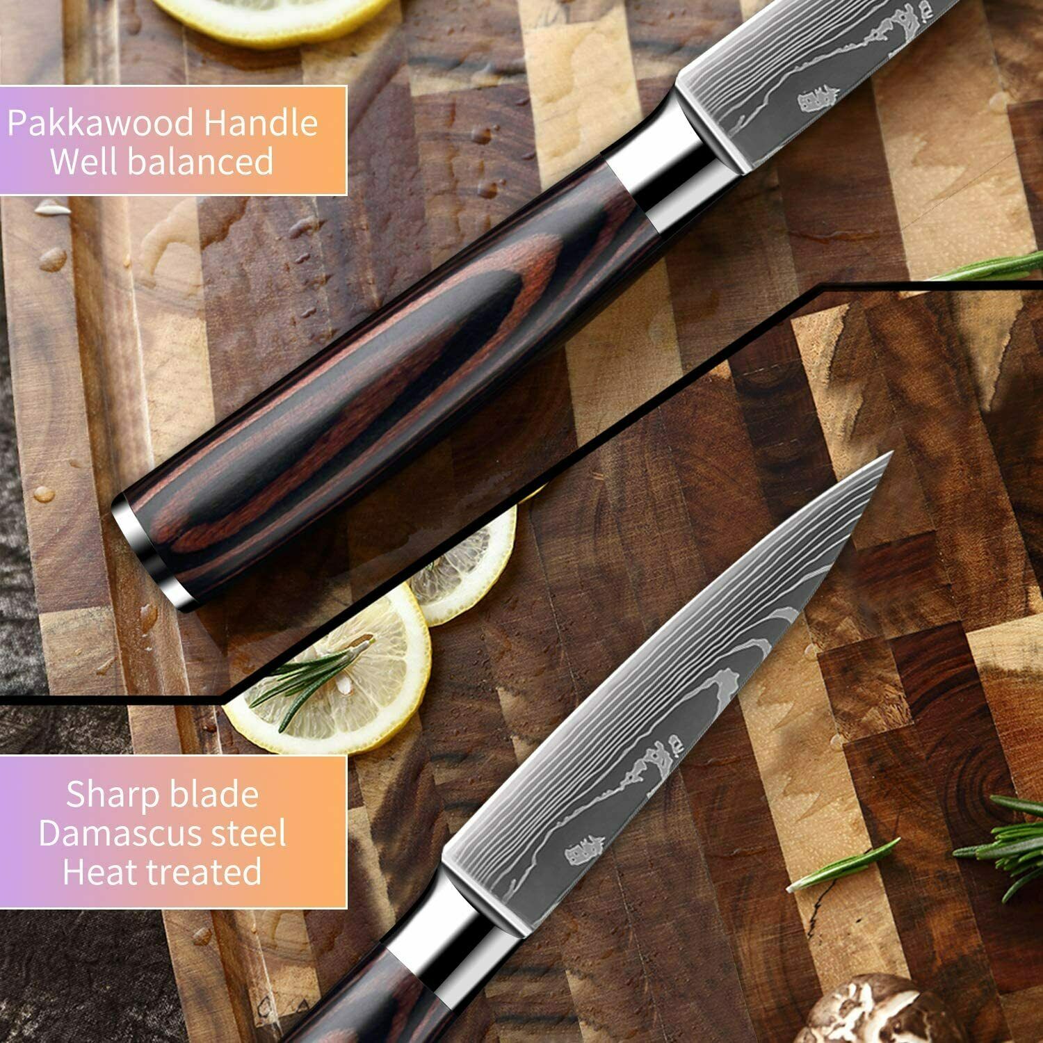 3.5'' Paring Knife Japanese Damascus Style Stainless Steel Kitchen Chef's Knife - Fresh Stock Dated January 2026