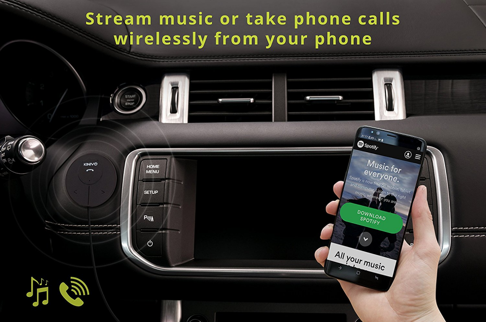 Kinivo BTC480 Bluetooth Hands-Free Car Kit Aux Input Jack 3.5 mm Magnetic Mount - Fresh Stock Dated December 2025