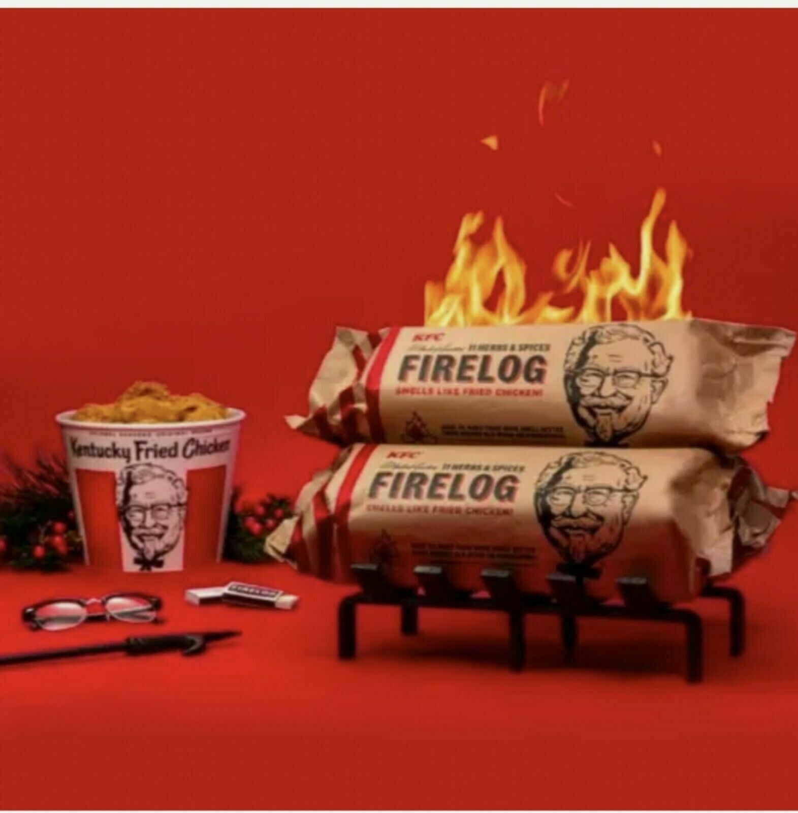 KFC Limited Edition 11 Herbs & Spices Fire log by Enviro-Log SOLD OUT!! Fire LOG - Fresh Stock Dated December 2025
