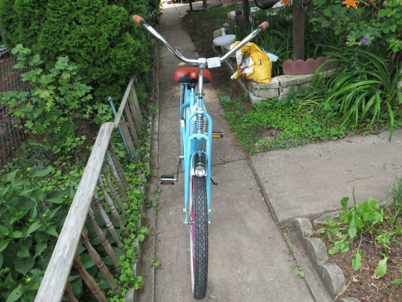 Women’s 1952 Columbia Deluxe Blue/Pink 26″ Bike Beach Cruiser Repro PICK UP ONLY - Fresh Stock Dated December 2025