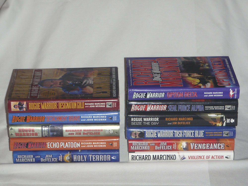 pick one - Richard Marcinko - ROGUE WARRIOR - hard cover books - HC DJ firewood - Fresh Stock Dated January 2026