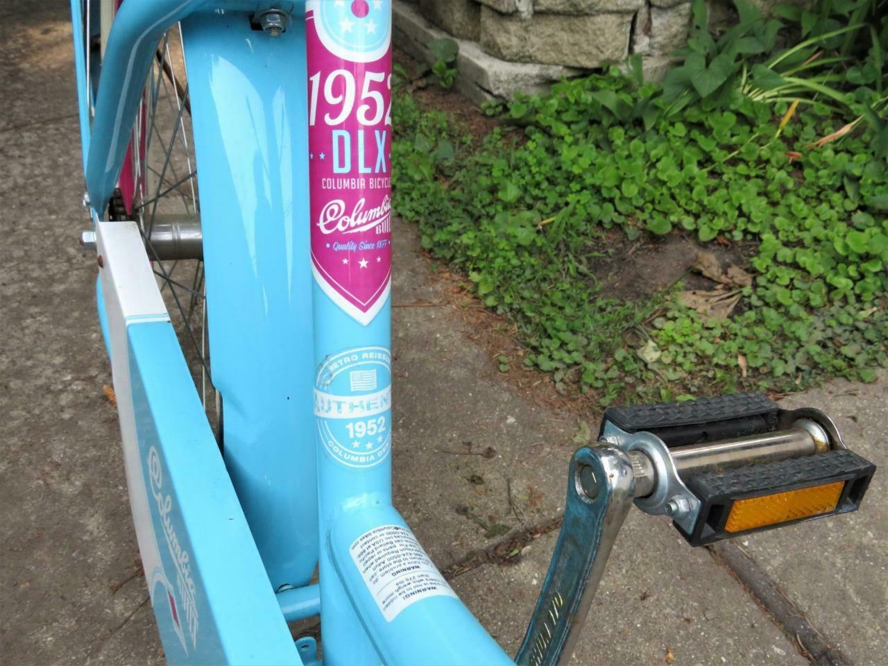 Women’s 1952 Columbia Deluxe Blue/Pink 26″ Bike Beach Cruiser Repro PICK UP ONLY - Fresh Stock Dated December 2025