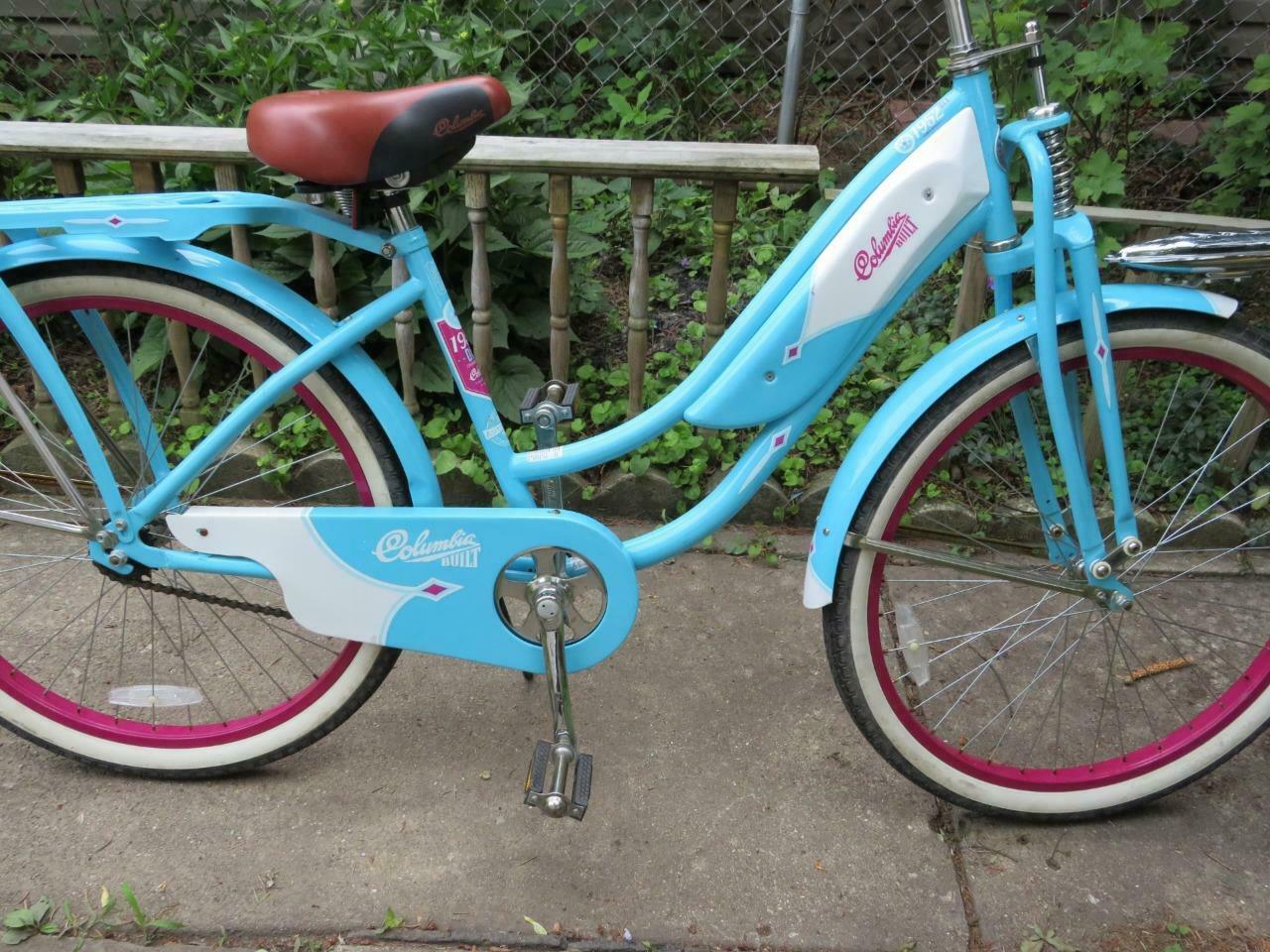Women’s 1952 Columbia Deluxe Blue/Pink 26″ Bike Beach Cruiser Repro PICK UP ONLY - Fresh Stock Dated December 2025