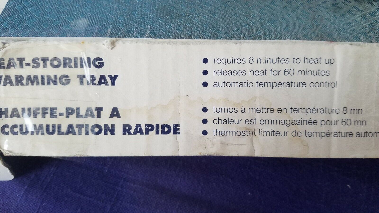 ROMMELSBACHER Warming tray Hot Plate 127v 900w Releases Heat 60 minutes w Cord - Fresh Stock Dated February 2026