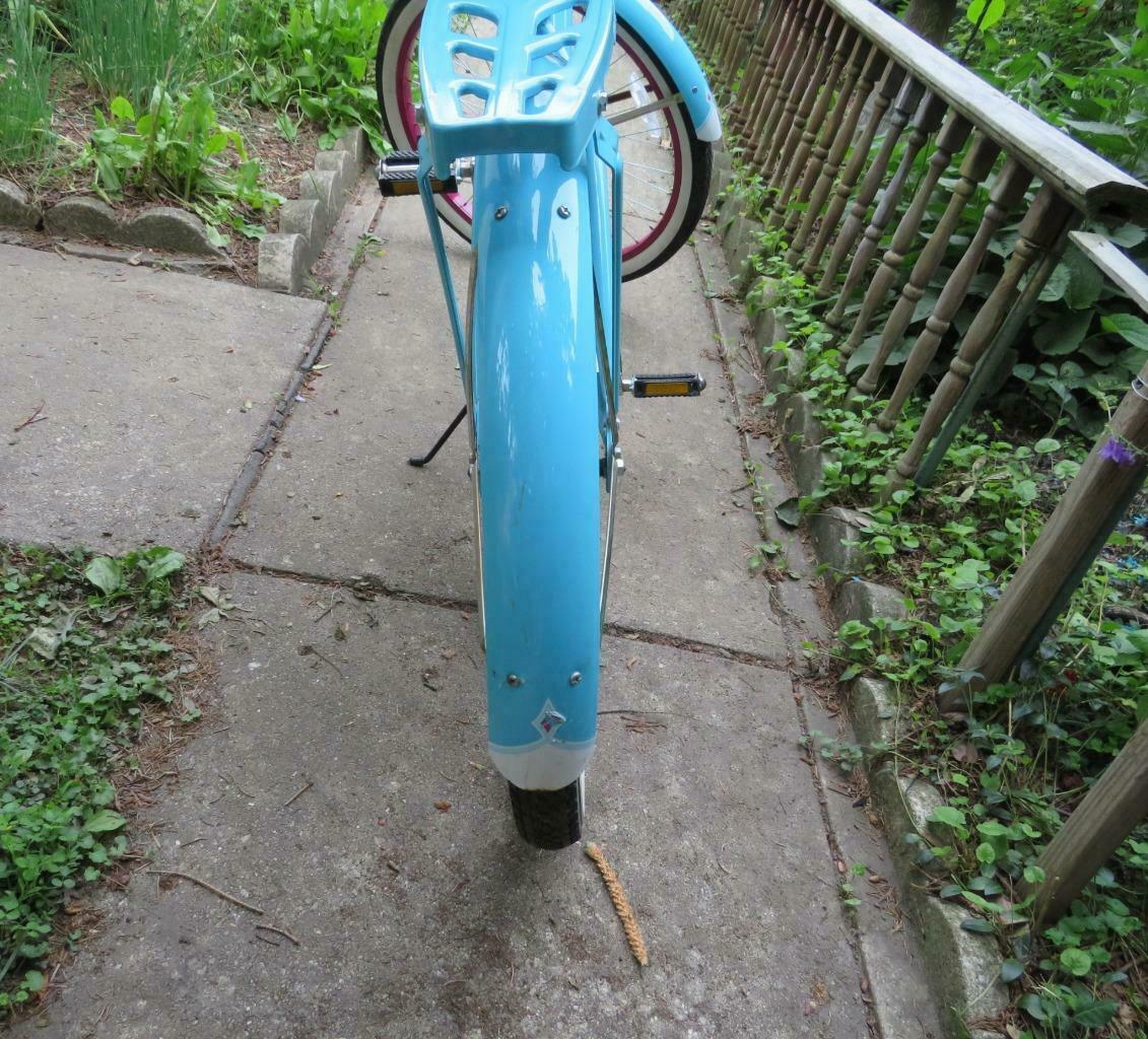 Women’s 1952 Columbia Deluxe Blue/Pink 26″ Bike Beach Cruiser Repro PICK UP ONLY - Fresh Stock Dated December 2025