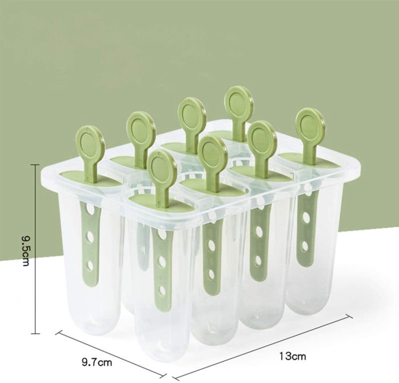 8Pcs Popsicle Molds Sets, Ice Cream Molds, Fresh Fruitsicle Frozen Molds - Fresh Stock Dated January 2026
