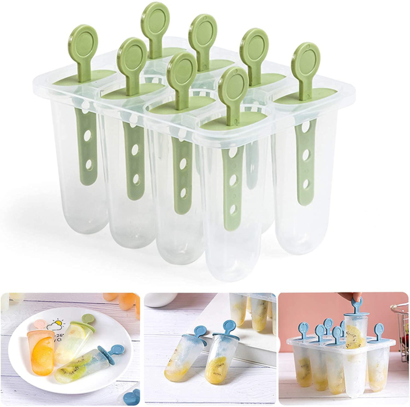 8Pcs Popsicle Molds Sets, Ice Cream Molds, Fresh Fruitsicle Frozen Molds - Fresh Stock Dated January 2026