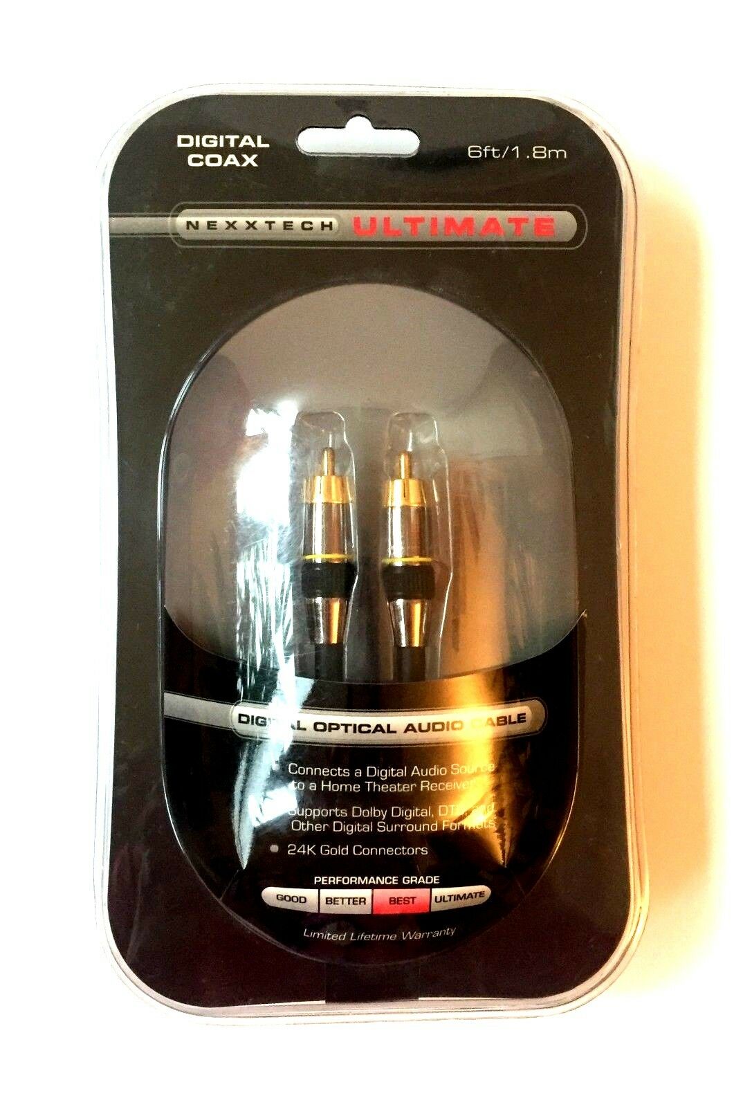 NEXXTECH Ultimate Digital Coaxial Audio Cable 6ft / 1.8m - Fresh Stock Dated December 2025