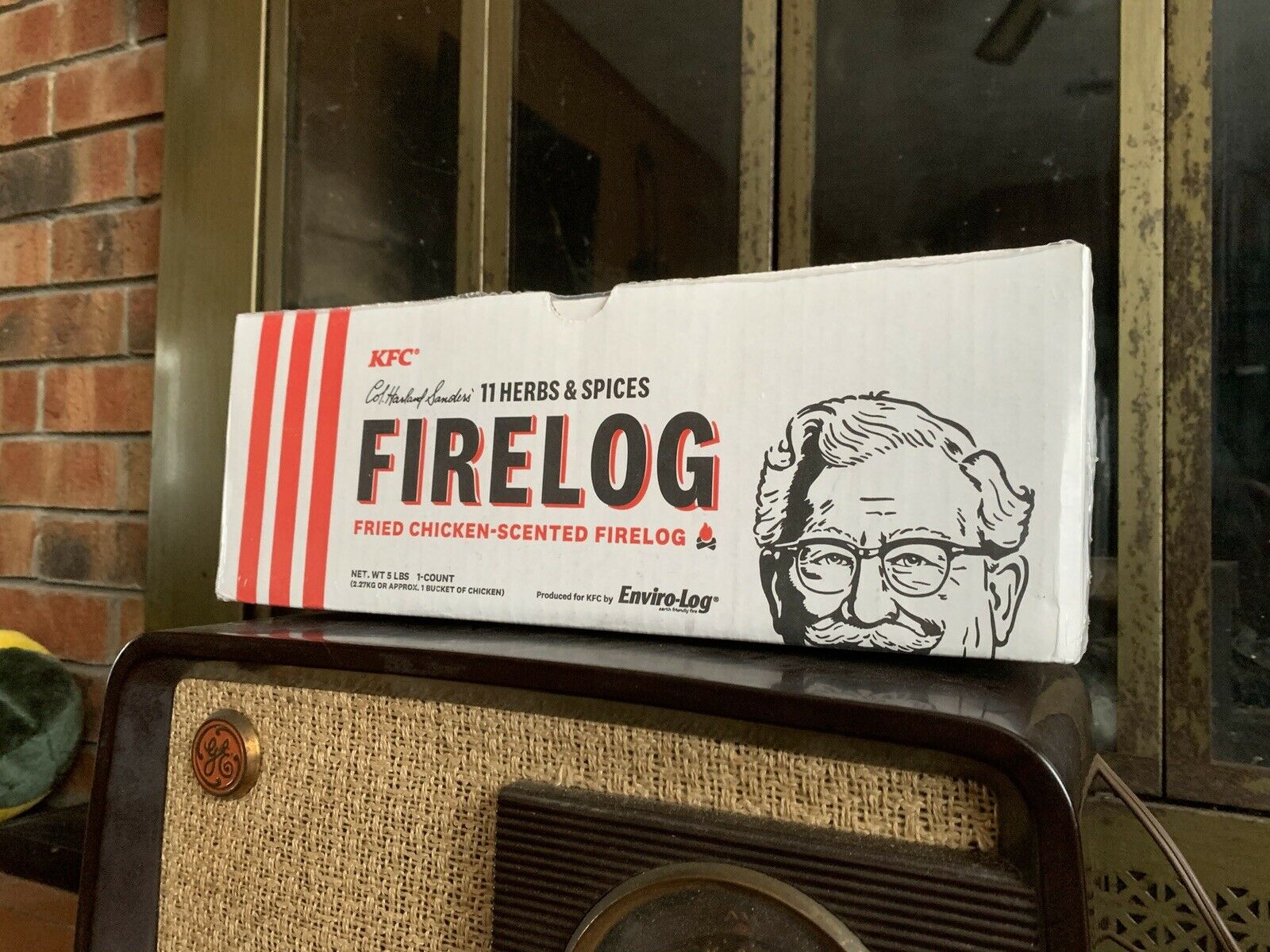 KFC Limited Edition 11 Herbs & Spices Fire Log by Enviro-Log Firelog New USA - Fresh Stock Dated December 2025