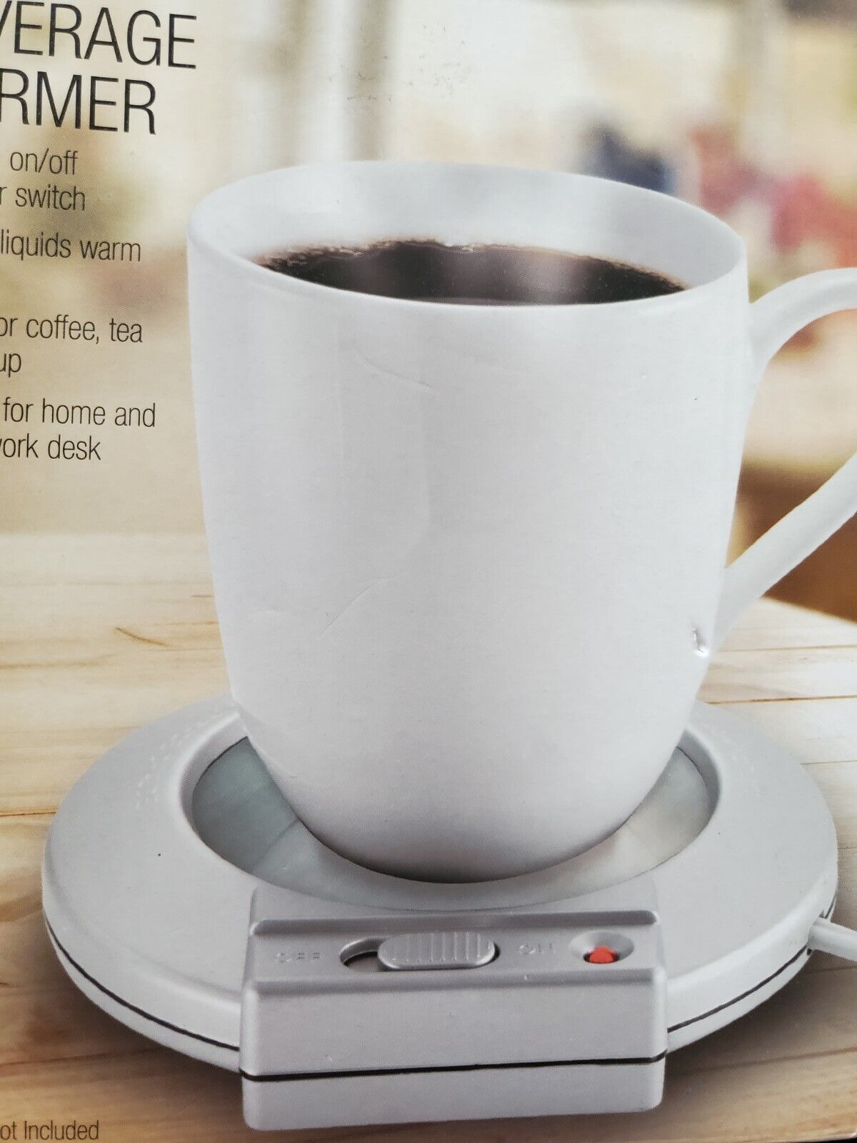Brookstone Mug Beverage Coffee Tea Warmer - NEW - Perfect for home or desk - Fresh Stock Dated February 2026
