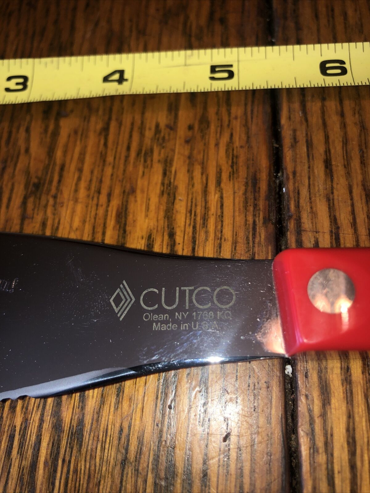 CUTCO 1768 SPREADER KNIFE SPATULA RED HANDLE ENGRAVED-NEW - Fresh Stock Dated January 2026
