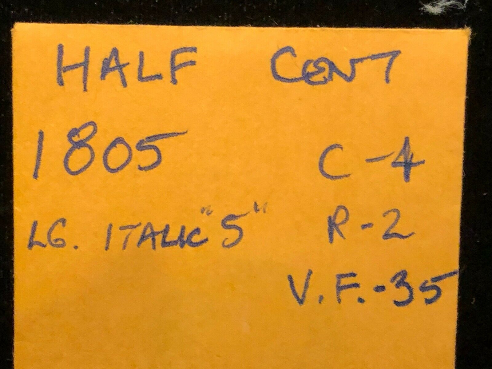 1805   Draped  Bust  HALF CENT     LARGE ITALIC 