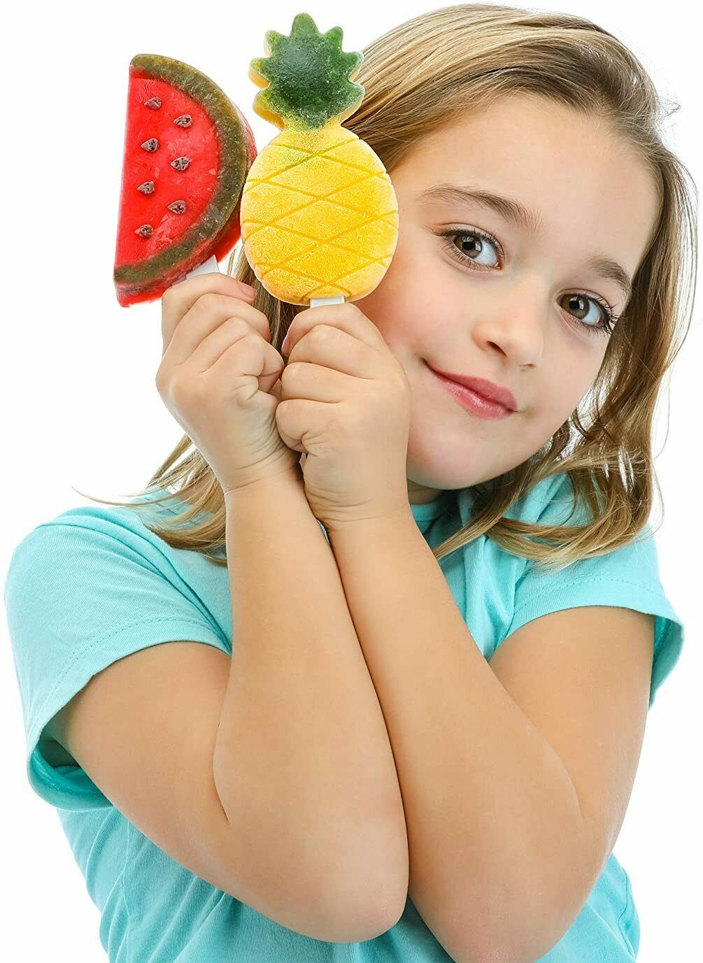 Lekue Tropical Fruit Ice Cream Pop Molds (4 Units), Multi - Fresh Stock Dated February 2026